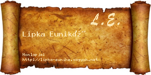 Lipka Euniké névjegykártya
